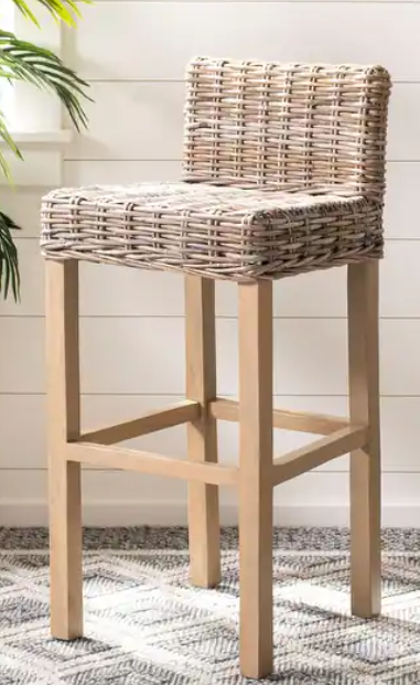 rattan bar stools set of 4 cheap