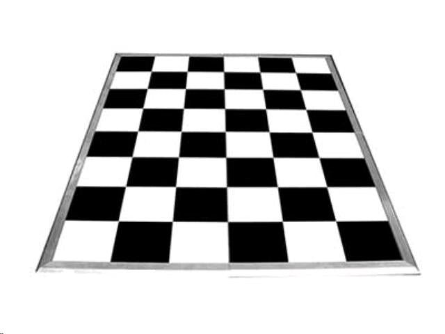 Dance Floor - Black / White Checkered 16 x 20