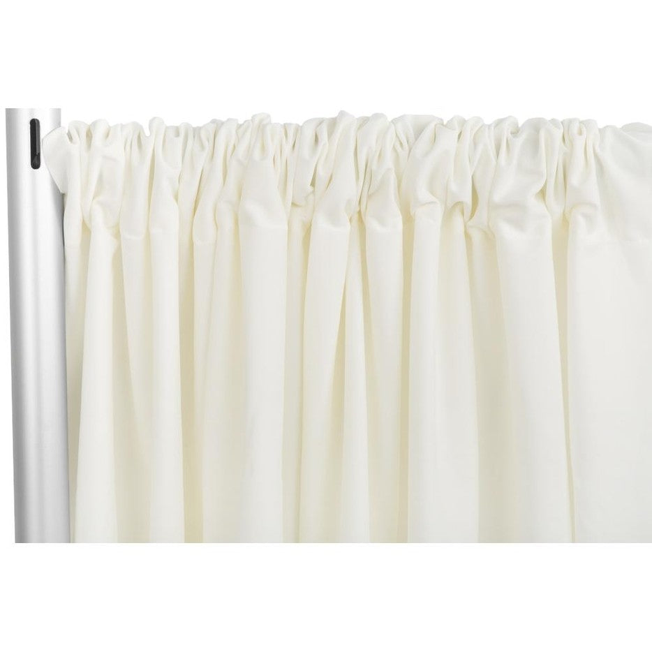 Ivory Polyester 12' High Drape Panel – Affordable & Luxury Event
