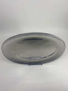 Silver Tray - Oval Hammered 15"x20"