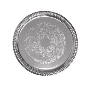 Silver Tray - Round Rope 21"
