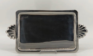 Silver Tray - Shell Handle 15"