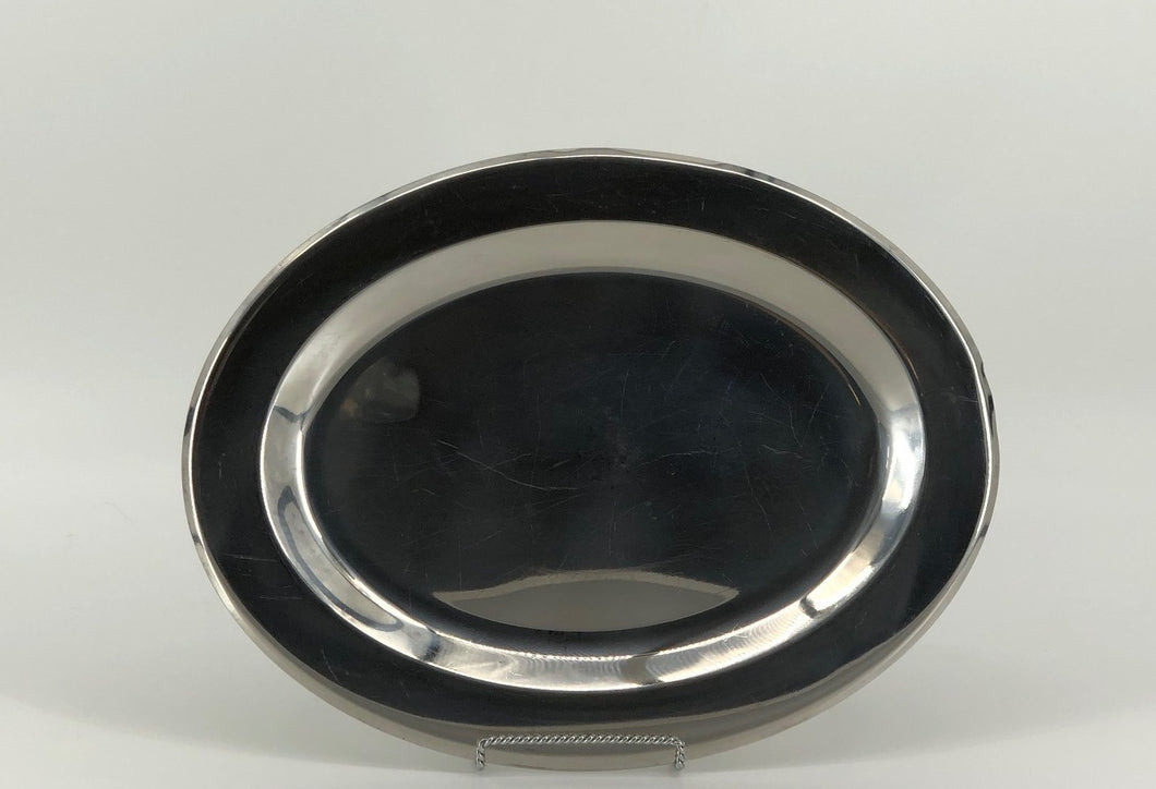 Silver Tray - Smooth Oval 16