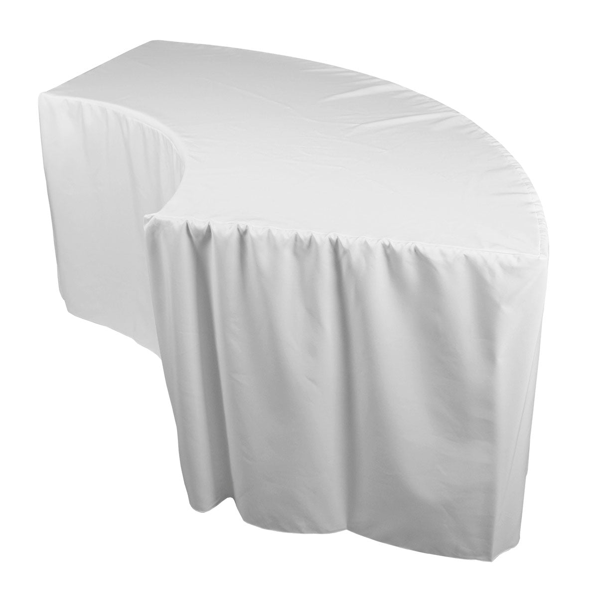 White Serpentine Tablecloth – Affordable & Luxury Event Rentals