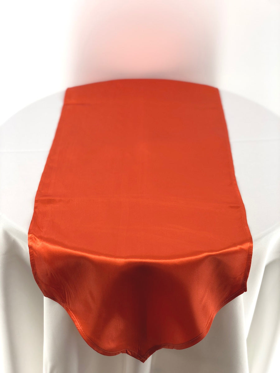 Orange Table Runners Affordable & Luxury Event Rentals