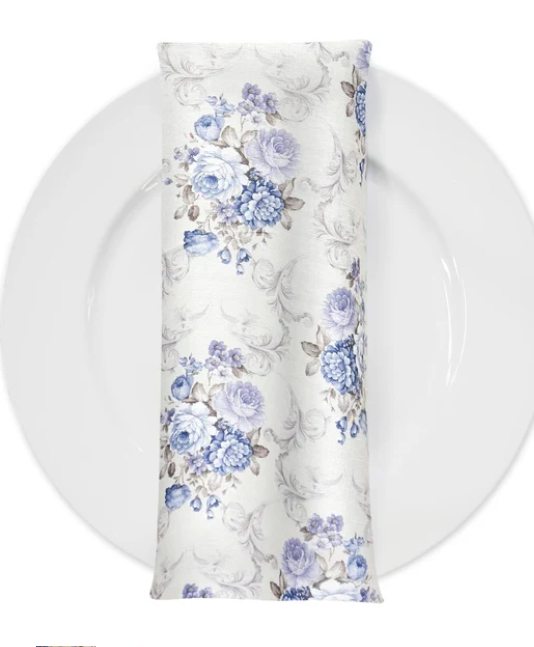 French Floral Polyester Napkins (10 Count)