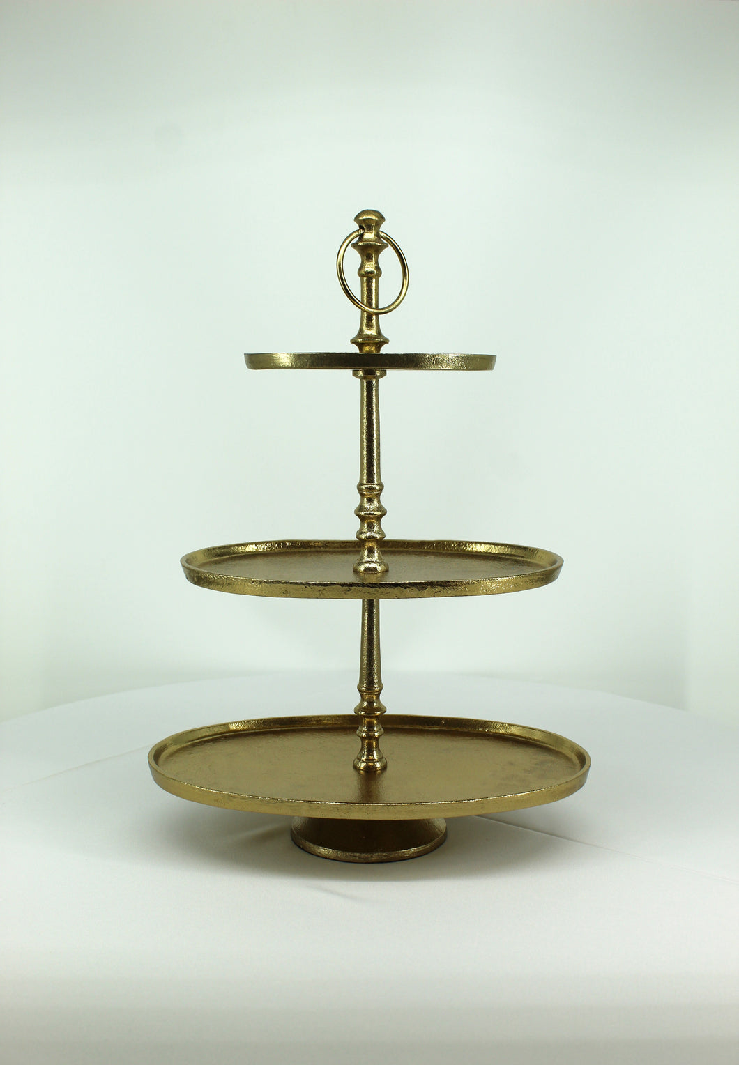 Gold Tiered Serving Tray