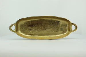 Gold Oval Serving Tray