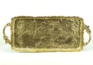 Large Gold Leaf Serving Tray