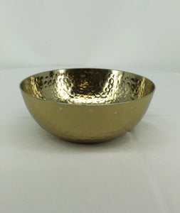 Gold Hammered Serving Bowl