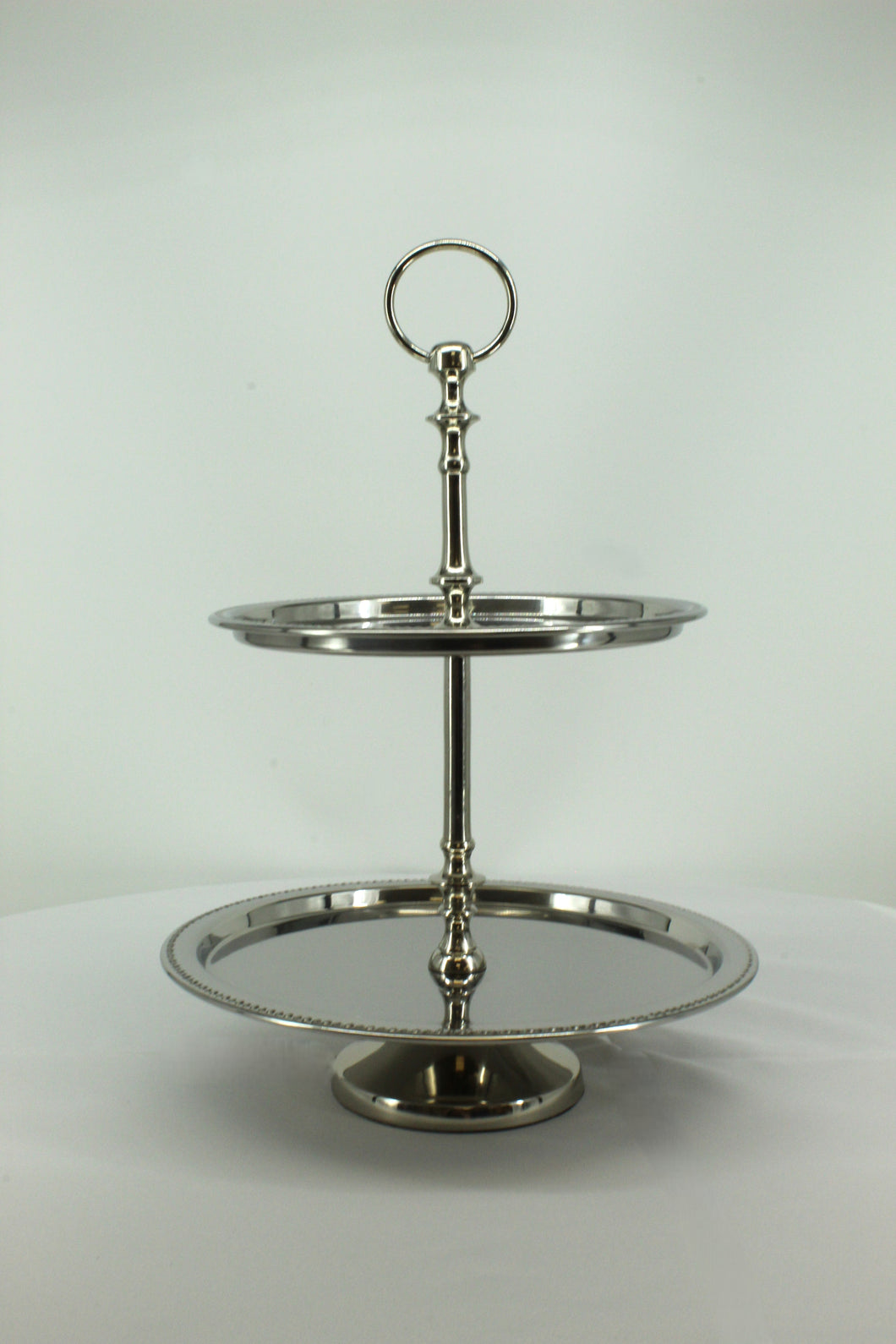 Silver Two-Tiered Serving Tray
