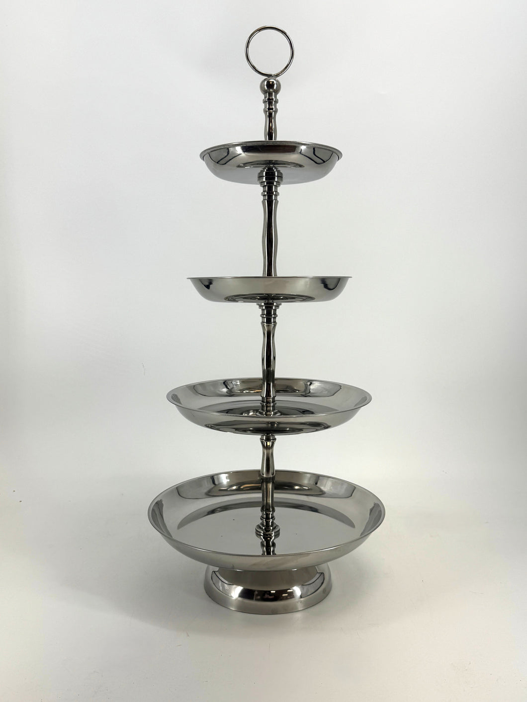 Silver Four-Tiered Serving Tray