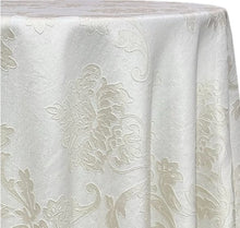 Load image into Gallery viewer, Ivory Jacquard Reversible Tablecloth
