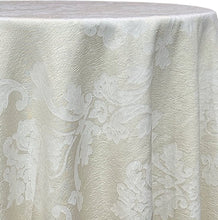 Load image into Gallery viewer, Ivory Jacquard Reversible Tablecloth

