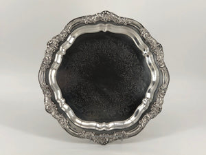 Silver Tray - Ornate Hex 16"