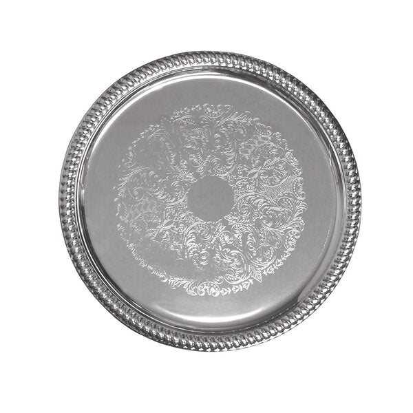 Silver Tray - Round Rope 21