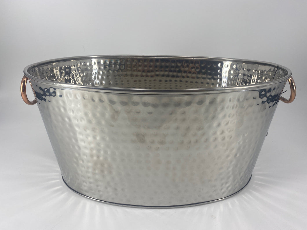 Washtub- Silver with Copper Handle